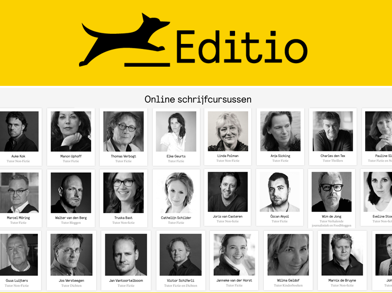 Editio banner Online Schrijfcursussen